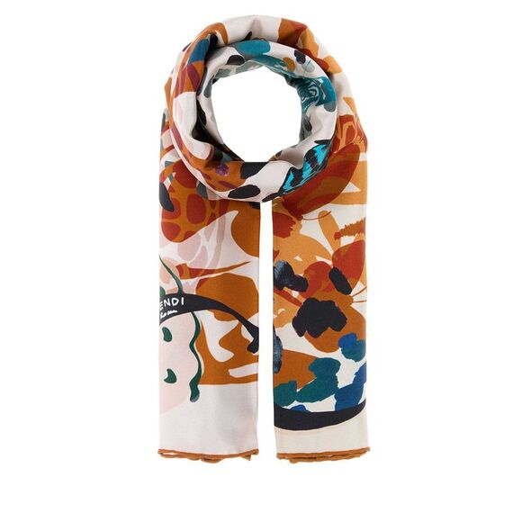 Fendi Women Printed Silk Foulard